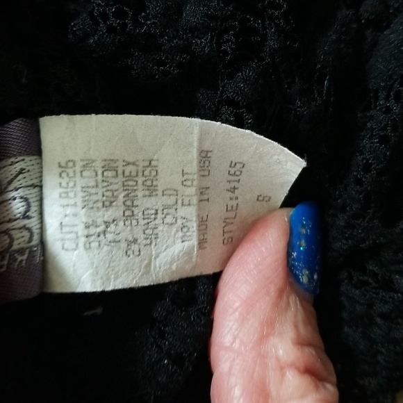 Hanky Panky High Necked 🖤Black🖤Lace Top - Picture 5 of 6